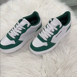 Kids Tommy Hilfiger Green and White Sneakers